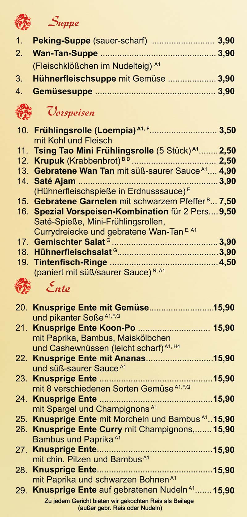 speisekarte
