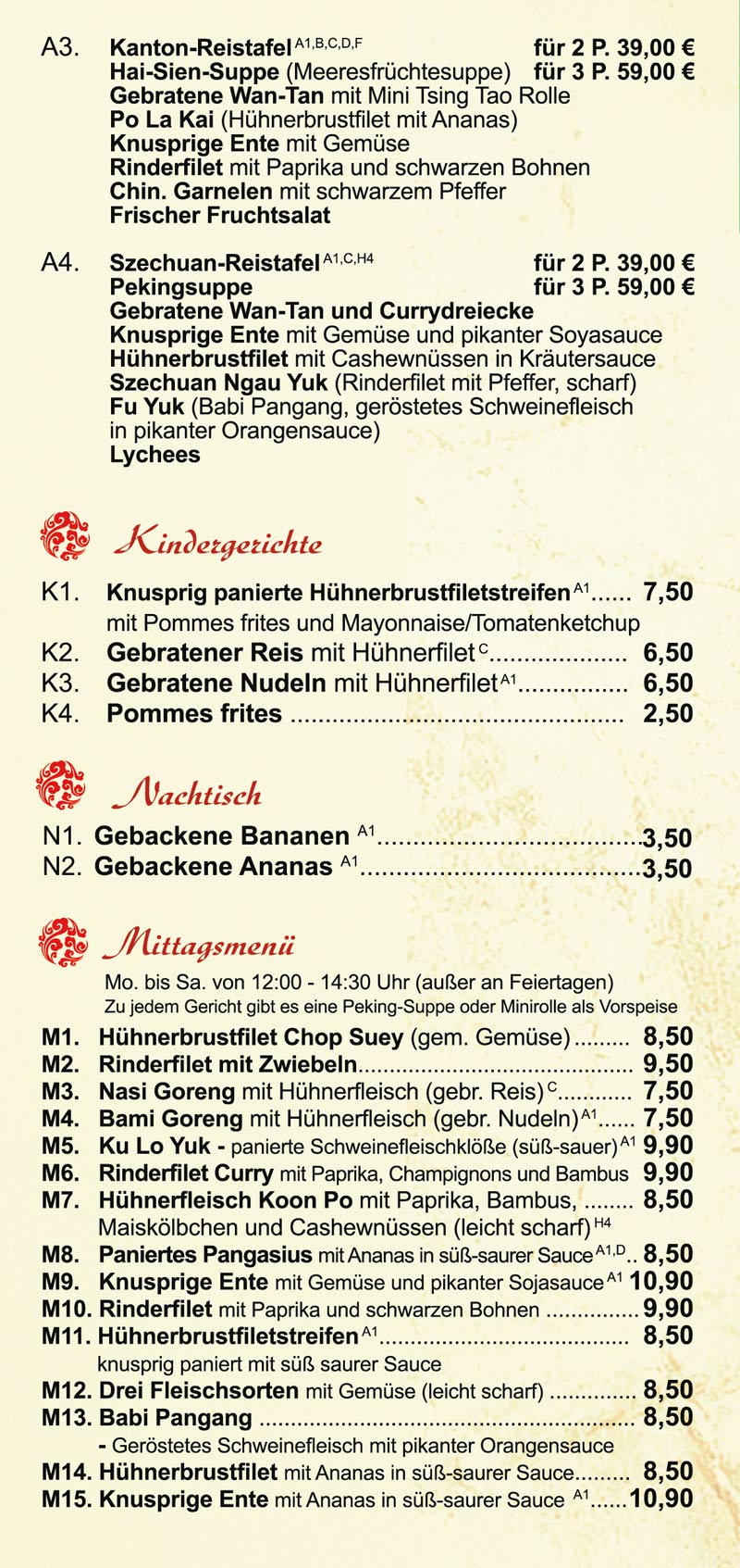 speisekarte